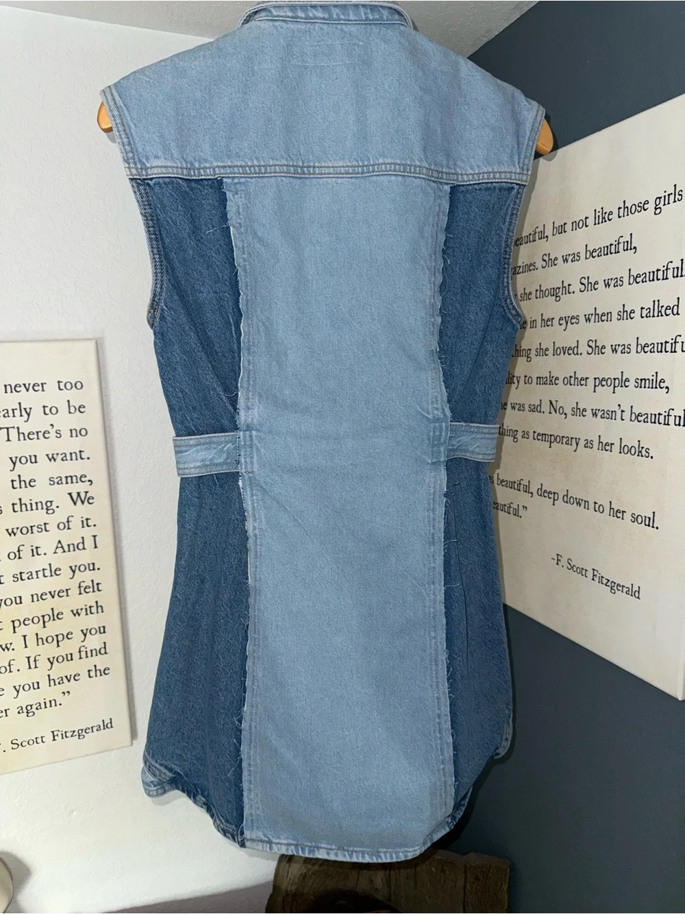 ZARA Denim Mini Dress - Picture 6 of 16